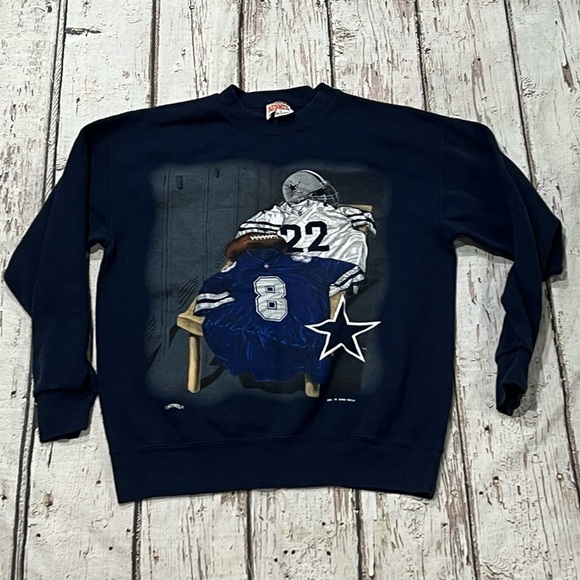 Vintage 90s Dallas Cowboys NFL Football Nutmeg Mills Sports 1990s Sweatshirt - Picture 1 of 3